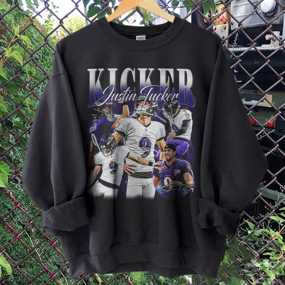 Kicker Justin Tucker Kicker Justin Tucker Shirt Baltimore Football Shirt - Picture 1 of 2
